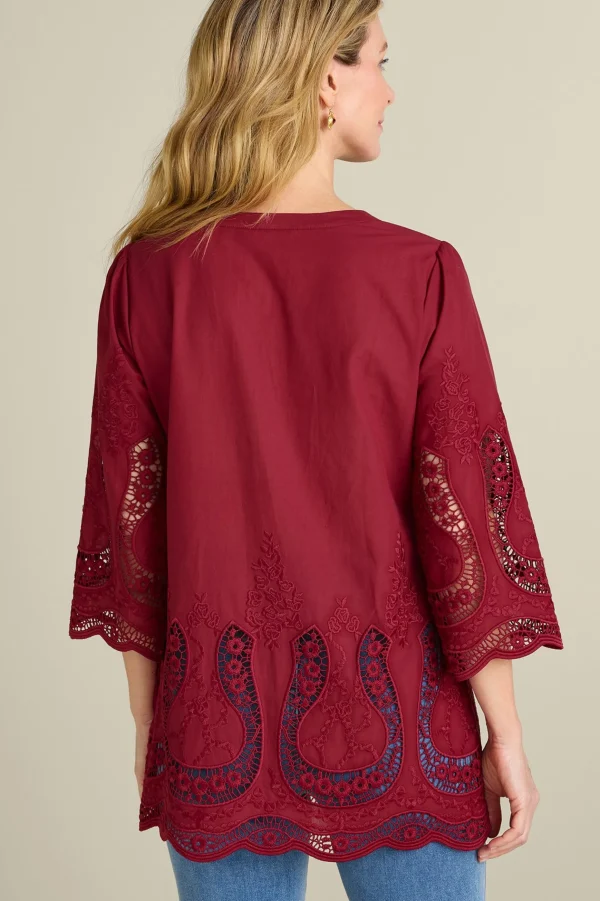 Feminine Flourish | Vacation Shop-Soft Surroundings Trella Eyelet Top White
