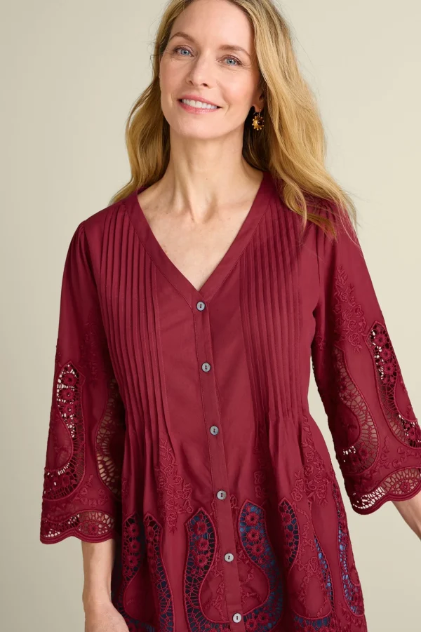 Feminine Flourish | Vacation Shop-Soft Surroundings Trella Eyelet Top White