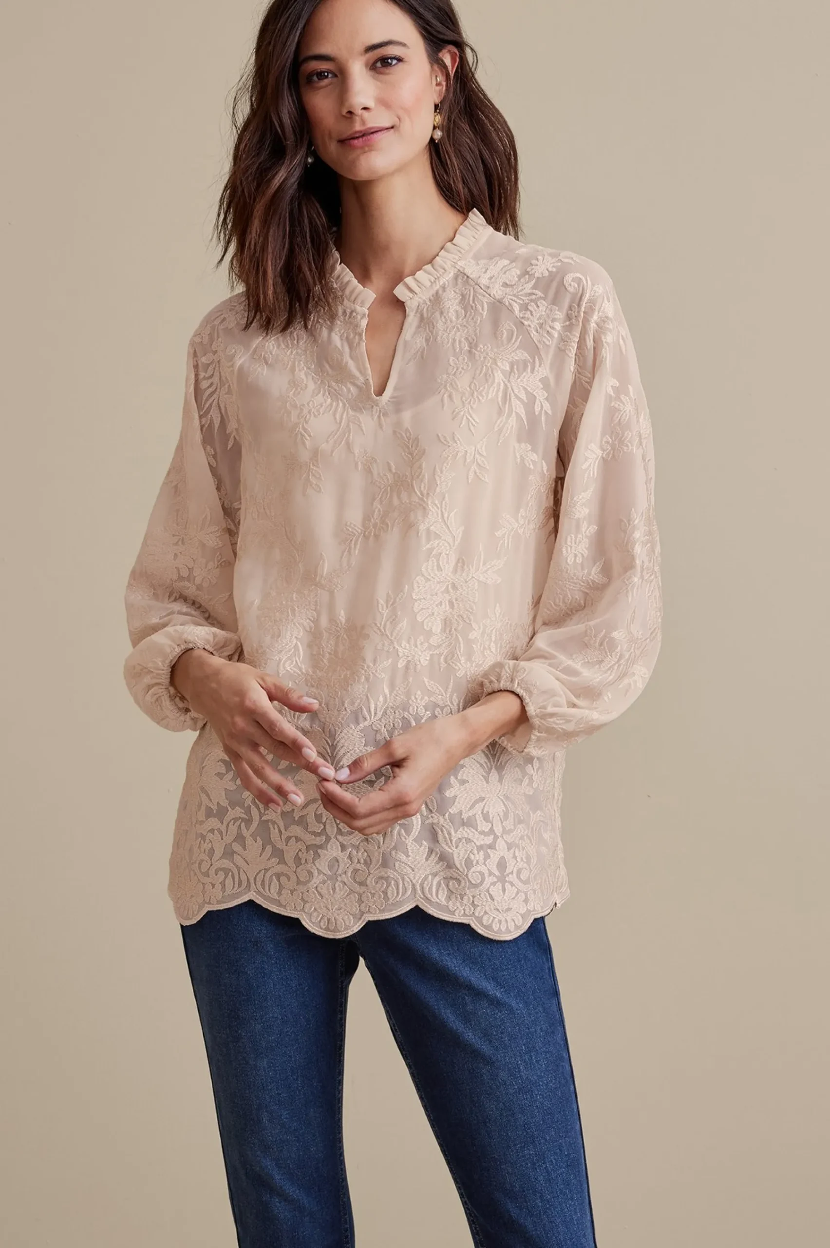 tresa_lace_top_0.webp Feminine Flourish | Global Artistry-Soft Surroundings Tresa Lace Top Ivory