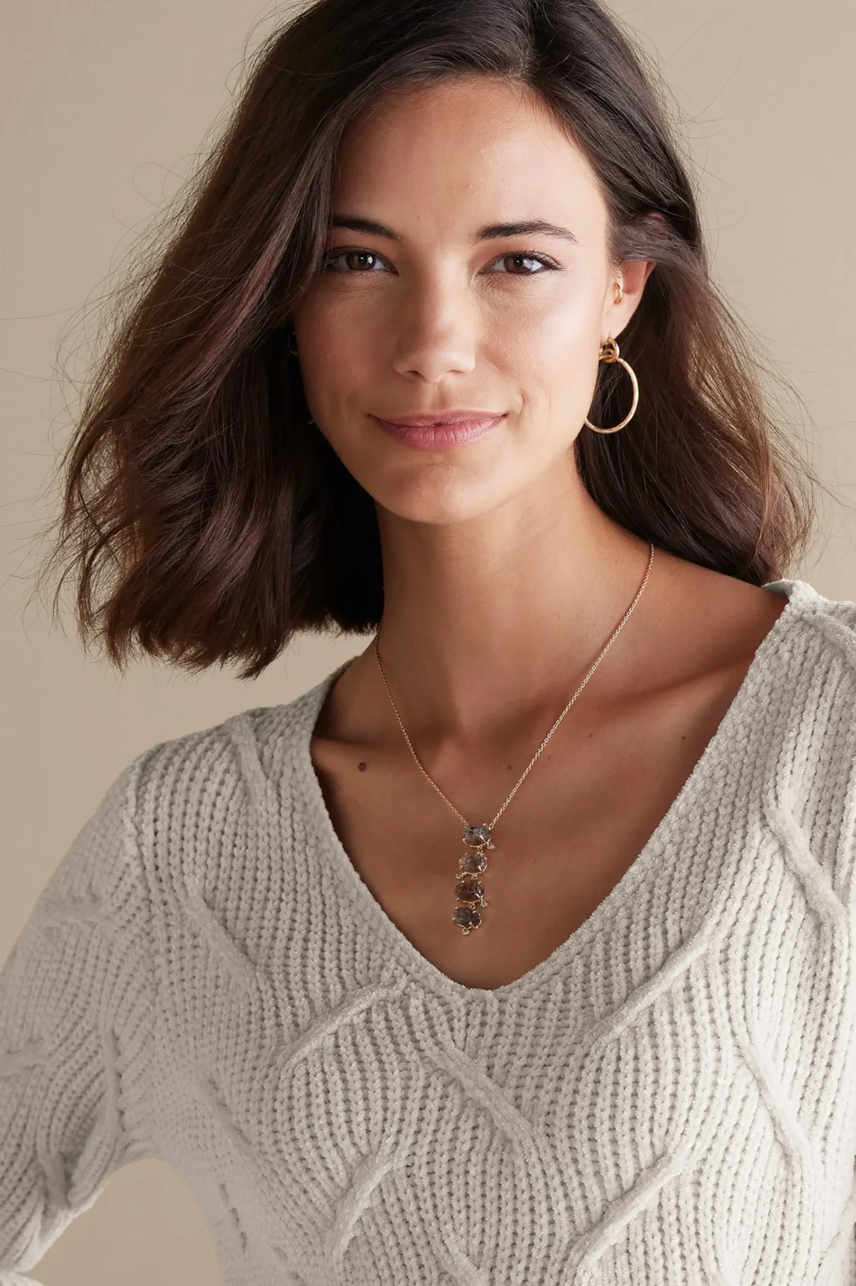 trina_chenille_sweater_5.webp Sweaters & Cardigans | long sleeve-Soft Surroundings Trina Chenille Sweater Almond Milk