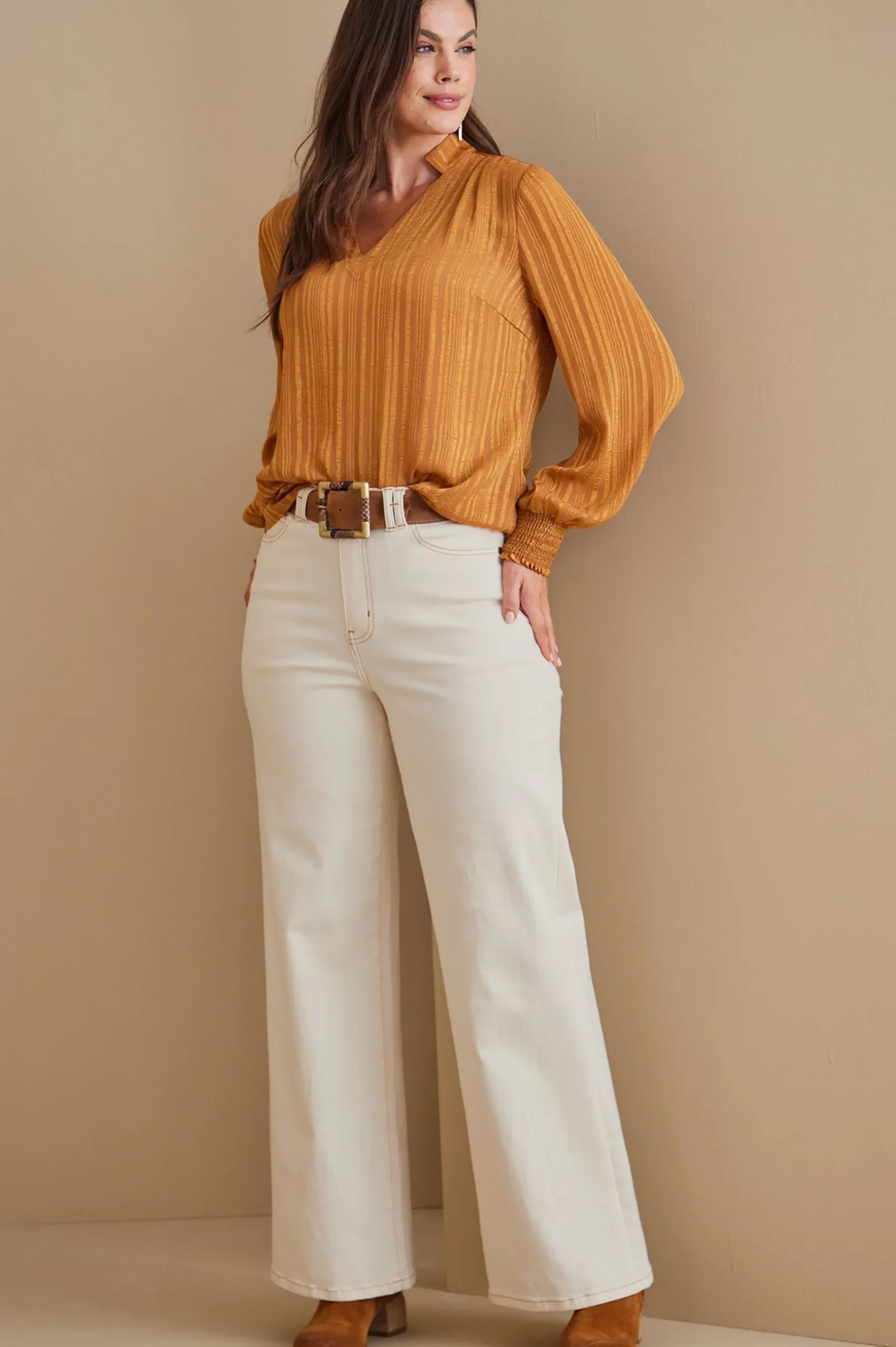 ultimate_denim_high_rise__0.webp leggings | full length-Soft Surroundings Ultimate Denim High Rise Straight Jeans Natural Seed Denim