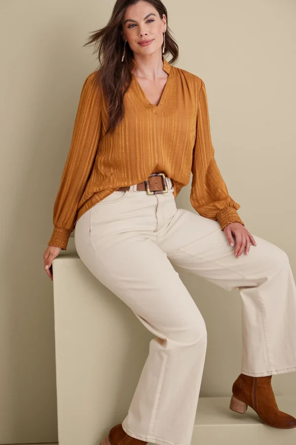 leggings | full length-Soft Surroundings Ultimate Denim High Rise Straight Jeans Natural Seed Denim