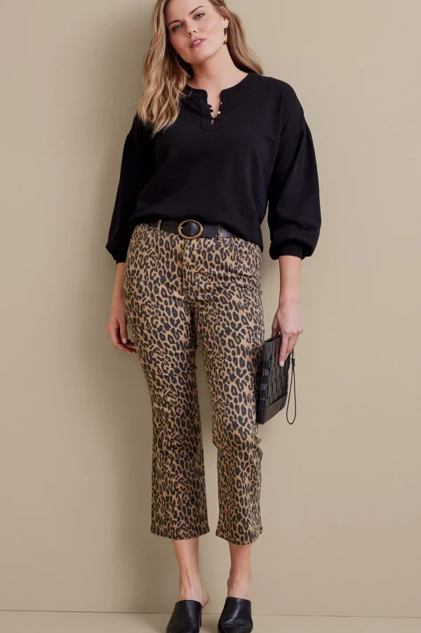 Everyday Styles | leggings-Soft Surroundings Ultimate Denim Kick Flare Jeans Cielo Wash