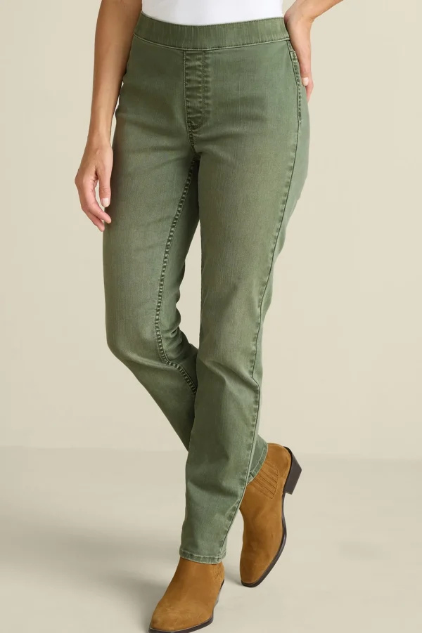 Everyday Styles | Wear Now Styles-Soft Surroundings Ultimate Denim Pull-On Slim Leg Jeans Black