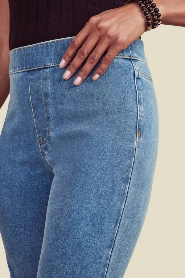 Everyday Styles | Wear Now Styles-Soft Surroundings Ultimate Denim Pull-On Slim Leg Jeans Black