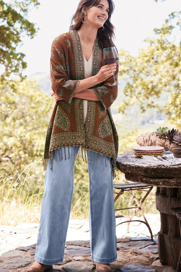 Everyday Styles | Wear Now Styles-Soft Surroundings Ultimate Denim Wide Leg Jeans Moonstone Wash