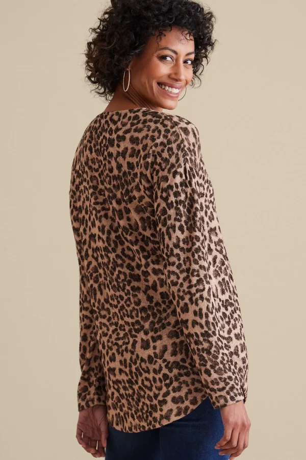 Everyday Styles | Sweaters & Cardigans-Soft Surroundings Valentina Zip Sweater Sangria Red