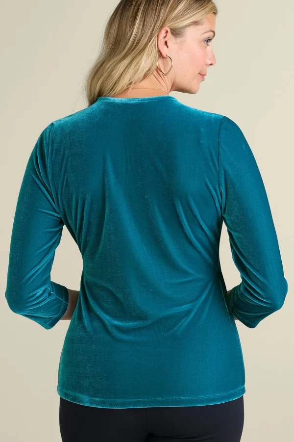 Feminine Flourish | Everyday Styles-Soft Surroundings Velvet Alyssa Knit Top Cabernet