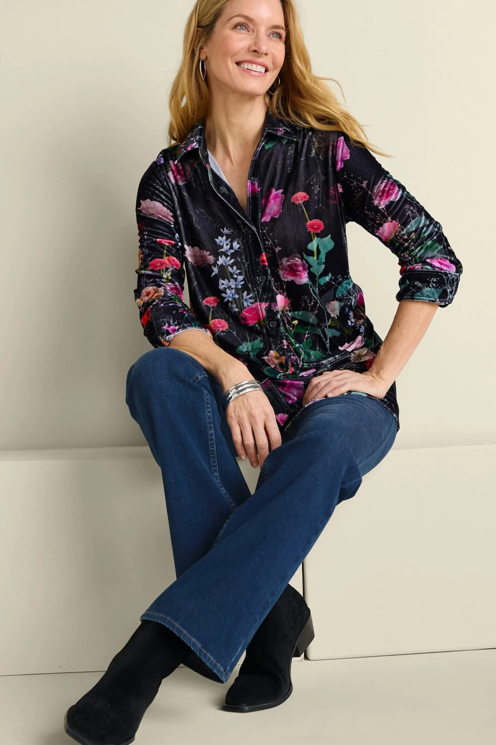 velvet_boyfriend_tunic_sh_1.webp Everyday Styles | EVelvet Styles-Soft Surroundings Velvet Boyfriend Tunic Shirt Dark Copper