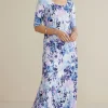 Feminine Flourish | occasion dresses-Soft Surroundings Vivienne Dress Garden Dream Blue