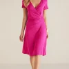 solids-Soft Surroundings Women Giselle Dress Fiery Fuchsia